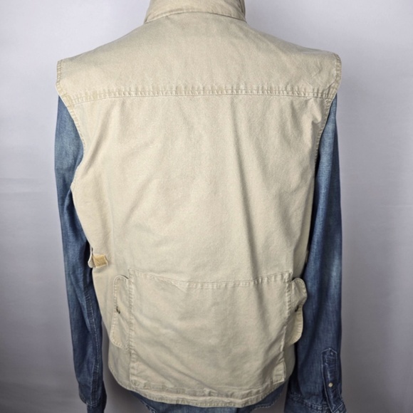 Vintage 80’s Banana Republic Safari Photographer Khaki Pocket Vest Mens Large - Picture 10 of 12